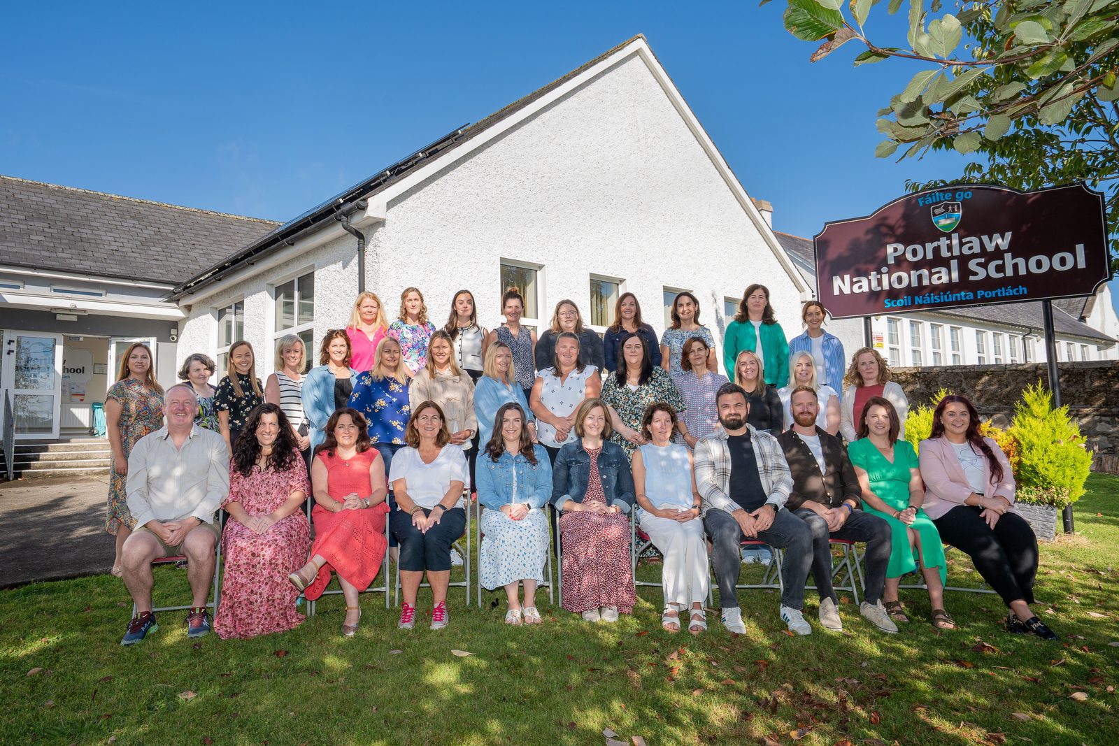 Portlaw National School staff and pupils